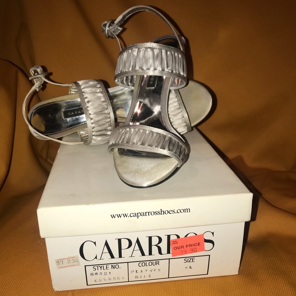 CAPARROS silver heels